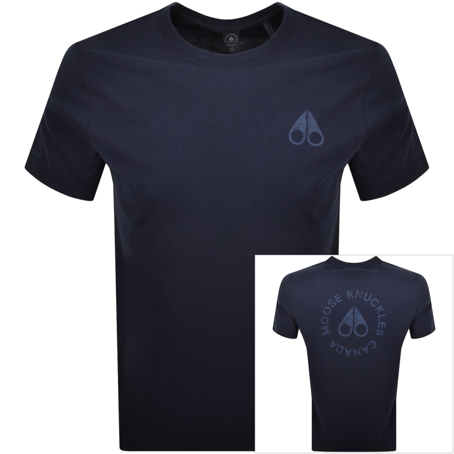 Moose Knuckles Off Island T Shirt Navy | Mainline Menswear